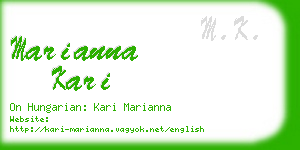 marianna kari business card